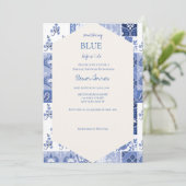 Invitation Quelque chose de bleu avant de faire l'invitation (Debout devant)