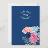 Invitation Quelque chose de bleu avant de faire Mariage flora (Dos)