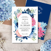 Invitation Quelque chose de bleu avant de faire Mariage flora