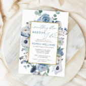 Invitation Quelque chose de bleu avant de faire Rose bleu Fêt