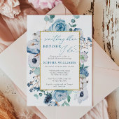 Invitation Quelque chose de bleu avant de faire Rose bleu Fêt