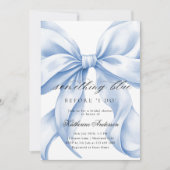 Invitation Quelque Chose de Bleu Avant de Faire une Fête de F (Devant)