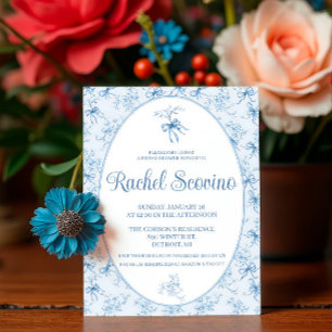 Invitation Quelque chose de bleu avant de le faire ! Coquette
