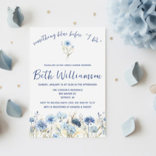 Invitation Quelque chose de bleu avant de le faire ! Une dou