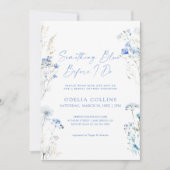 Invitation Quelque chose de bleu avant la douche de mariée fl (Devant)