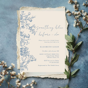 Invitation Quelque chose de bleu avant ma douche de mariée
