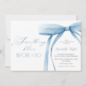 Invitation Quelque chose de bleu avant ma douche de mariée à (Devant)