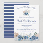 Invitation Quelque chose de bleu avant moi ! Fête des mariées (Devant / Derrière)