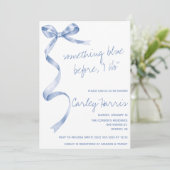 Invitation Quelque chose de bleu avant moi ! Fête des mariées (Debout devant)