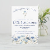 Invitation Quelque chose de bleu avant moi ! Fête des mariées (Debout devant)