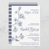 Invitation Quelque chose de bleu avant moi ! Fête des mariées (Devant / Derrière)