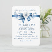 Invitation Quelque chose de bleu avant moi, Floral & Bow (Debout devant)