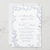 Invitation Quelque chose de bleu avant QR Fête des mariées bo (Devant)