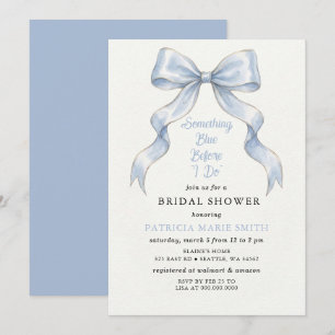 Invitation Quelque chose de bleu avant que je fasse la Baby S