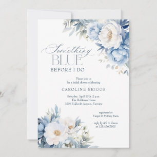 Invitation Quelque chose de bleu avant que je fasse la Baby S