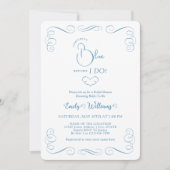 Invitation Quelque chose de bleu avant que je fasse une éléga (Devant)