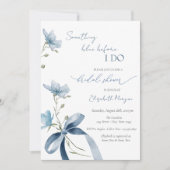 Invitation Quelque Chose De Bleu Avant Que Je Ne Fasse Des Fl (Devant)