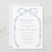 Invitation Quelque chose de bleu avant que je ne fasse Fête d (Devant)