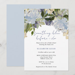Invitation Quelque chose de bleu avant que je ne fasse la fêt