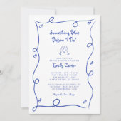 Invitation Quelque Chose De Bleu Avant Que Je Ne Fasse Main T (Devant)