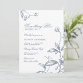 Invitation Quelque chose de bleu avant que je ne prenne une d (Debout devant)