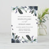 Invitation Quelque chose de bleu | Boho Chic Botanical mariag (Debout devant)