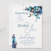 Invitation Quelque chose de bleu Bouquet d'aquarelle Fête des (Devant)