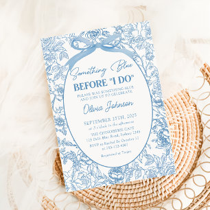 Invitation Quelque chose de bleu Bow Chinoiserie Fête des mar