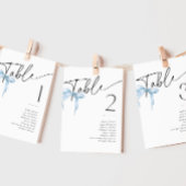 Invitation Quelque chose de Bleu Bow Tiying Knot Numéro de la