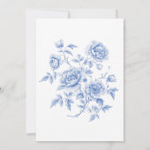 Invitation Quelque chose de bleu Elegant Fête des mariées Chi (Dos)