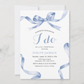 Invitation Quelque chose de bleu Fête des mariées Bow (Devant)