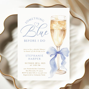 Invitation Quelque chose de bleu Fête des mariées Bow