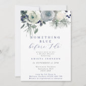 Invitation Quelque chose de bleu Fête des mariées de fleurs d (Devant)