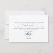 Invitation Quelque chose de bleu Fête des mariées Floral Cart (Dos)