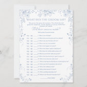 Invitation Quelque chose de bleu Fête des mariées Qu'a-t-il d (Devant)