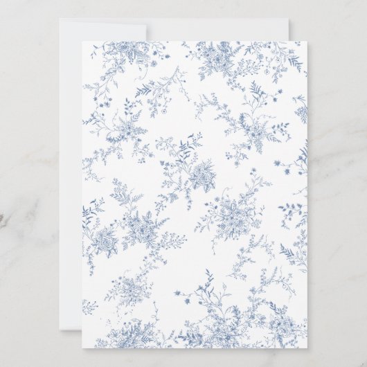 Invitation Quelque chose de bleu Fête des mariées qui a dit c (Dos)