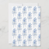 Invitation Quelque chose de bleu Fête des mariées| Ruban bleu (Dos)