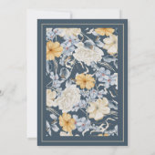 INVITATION QUELQUE CHOSE DE BLEU, FLEURS PASTEL POUR UN MARIA (Dos)