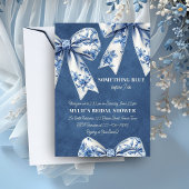 Invitation Quelque chose de bleu floral vaches Fête des marié