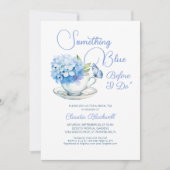 Invitation Quelque Chose de Bleu Hydrangea Bridal Tea Shower (Devant)