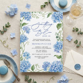 Invitation Quelque Chose de Bleu Hydrangea Fleurs Réception d