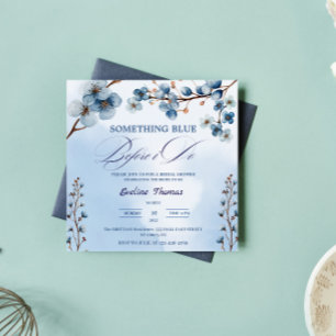 Invitation Quelque Chose de Bleu Je Fleuris Brunch Enterremen
