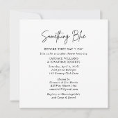 Invitation Quelque chose de bleu marié Couples douche Invitat (Devant)