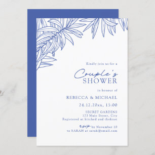 Invitation Quelque chose de Bleu Simple Douche de couple bota