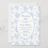 Invitation Quelque chose de bleu Toile Floral Fête des mariée (Devant)