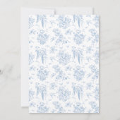 Invitation Quelque chose de bleu Toile Floral Fête des mariée (Dos)