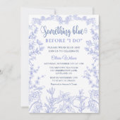 Invitation Quelque chose de Blue Garden Chinoiserie Fête des  (Devant)