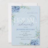 Invitation Quelque chose de Blue Hydrangea Fête des mariées F (Devant)