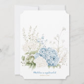 Invitation Quelque chose de Blue Hydrangeas nuptiale douche I (Dos)