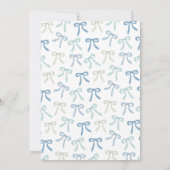 Invitation Quelque chose de Blue Ribbon Bow Fête des mariées (Dos)